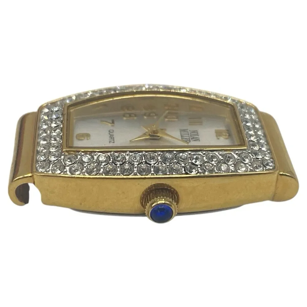 Nolan Miller Women’s Watch Gold Tone Rhinestones New Battery No Band